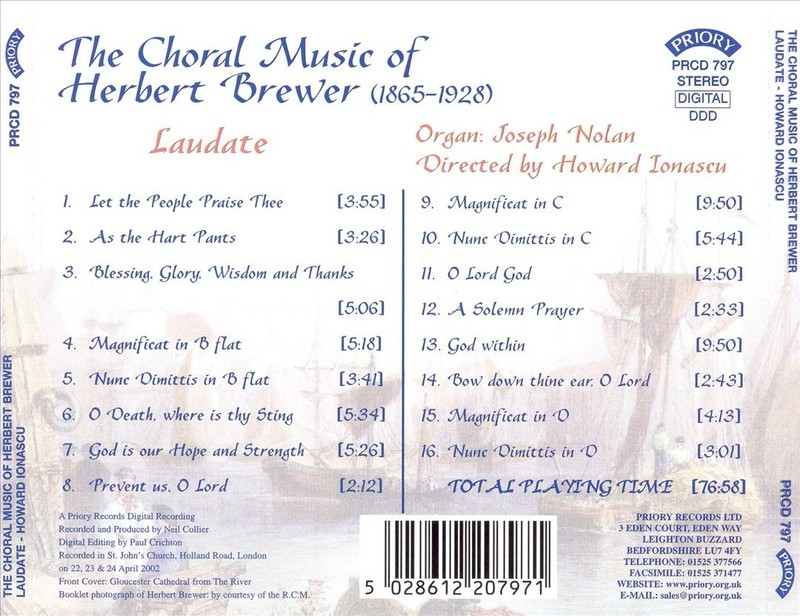 THE CHORAL MUSIC OF HERBERT BREWER NEW CD