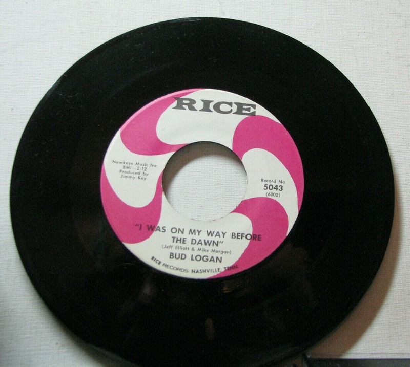 45 RPM Single--- BUD LOGAN: TIME AND PLACE + I WAS ON MY WAY BEFORE THE DAWN gallery