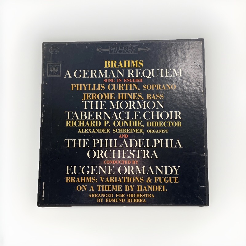 A German Requiem Sung In English, Brahms, Ormandy, 2 LP Box Set