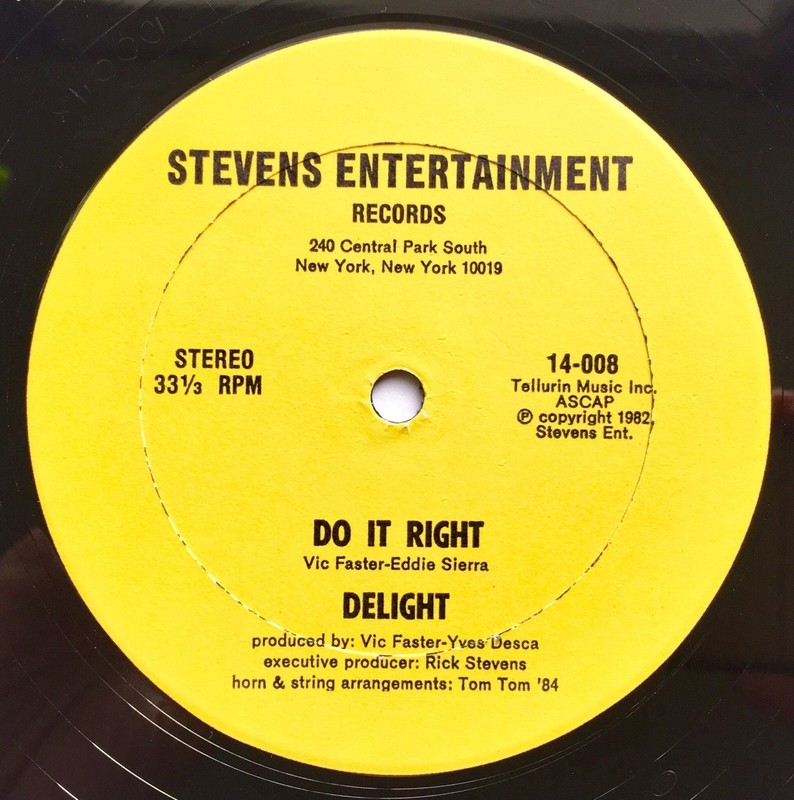 Delight”Do It Right”1982 Funk Soul Disco Boogie Vinyl 12” Ex