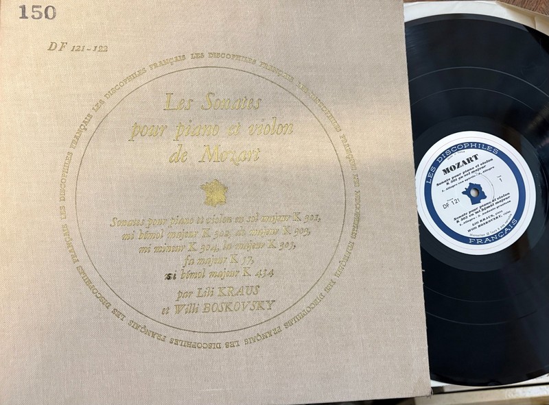 LILLI KRAUS WILLI BOSKOVSKY MOZART sonatas LES DISCOPHILES FRANCAIS DF 121/2