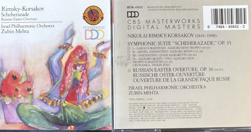 Rimsky-Korsakov—Scheherazade/Russian Easter Overture (Mehta, Israel PO). CD