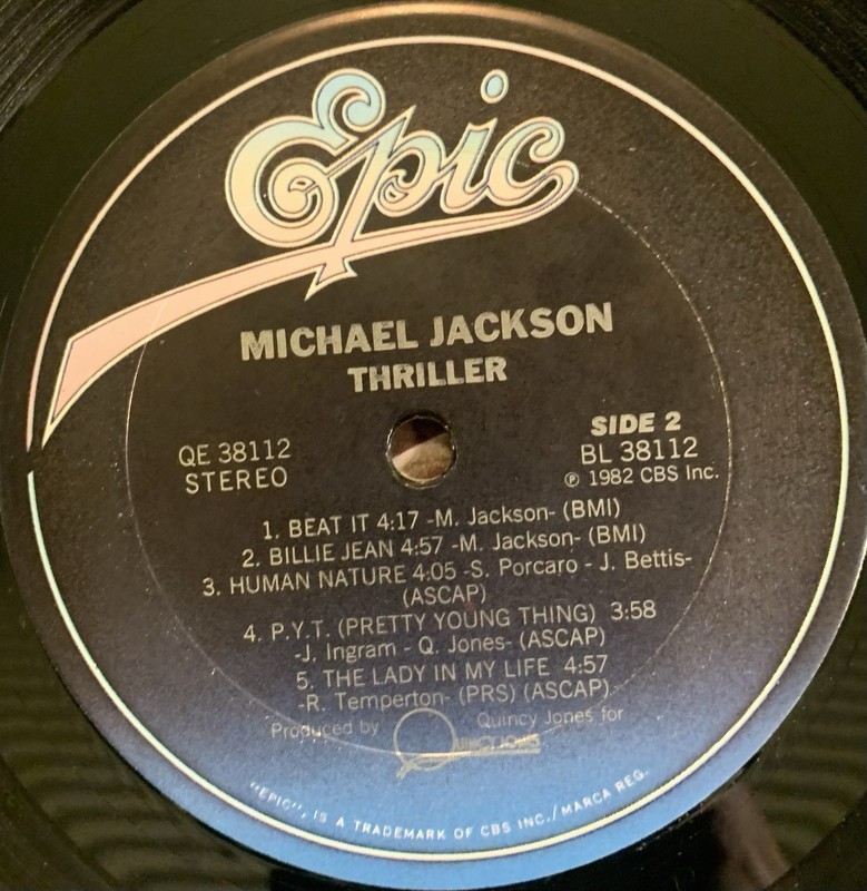 Michael Jackson Thriller Vinyl LP QE-38112 Record First Pressing Error G TESTED* gallery