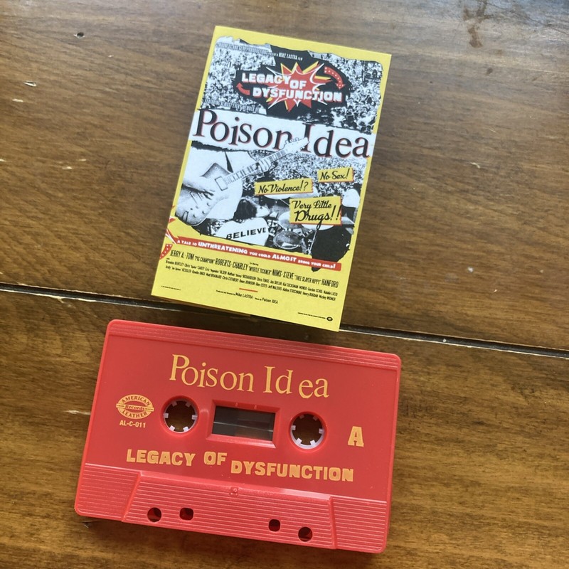 POISON IDEA Legacy of Dysfunction Cassette Tape American Leather Portland punk