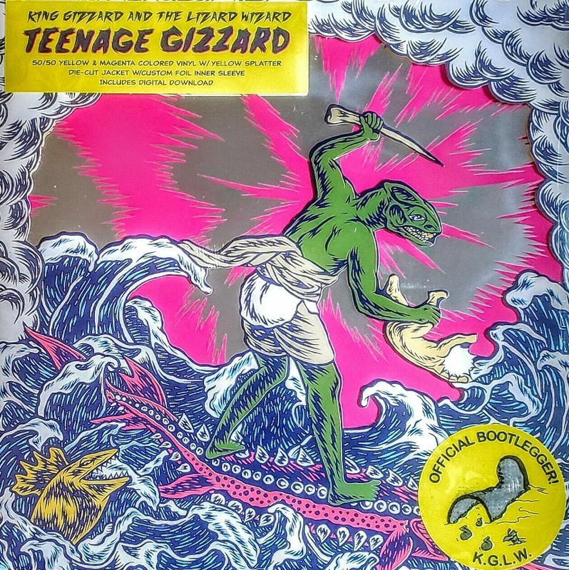 King Gizzard TEENAGE GIZZARD (880882451516) Pink/Yellow Split Colored Vinyl LP