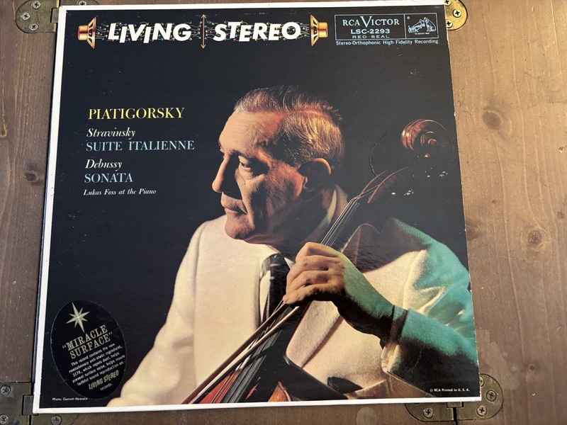 Piatigorsky Stravinsky Debussy Suite Italienne Sonata 1959 PROMO Press Classical