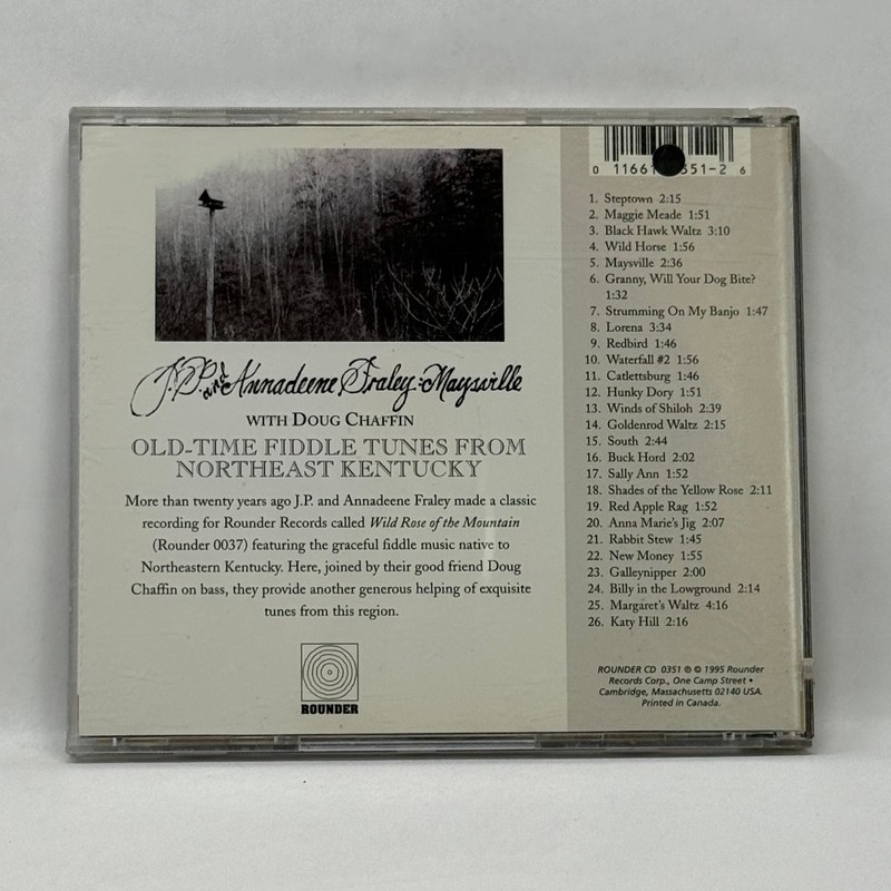 J.P. & Annadeene Fraley Maysville CD 1995 Old-Time Fiddle Tunes Rounder gallery