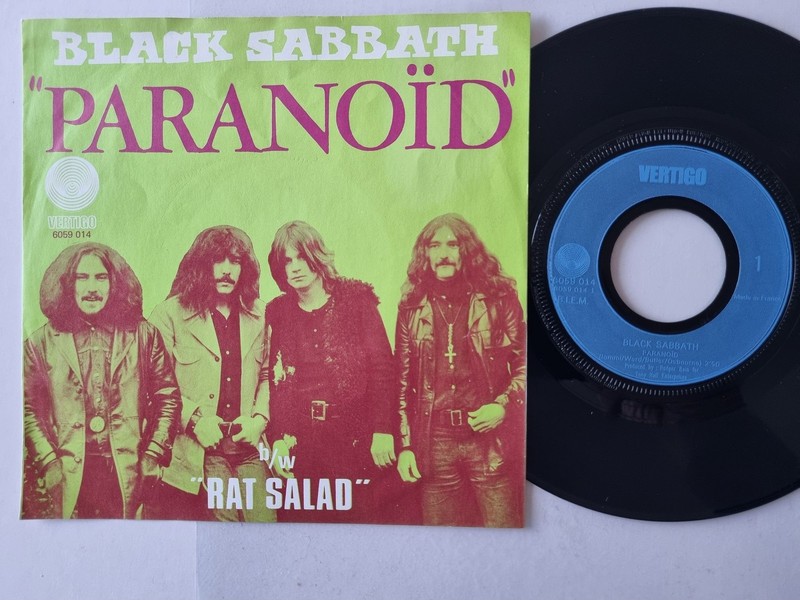Black Sabbath – Paranoid 7» Vinyl France/ Belgium