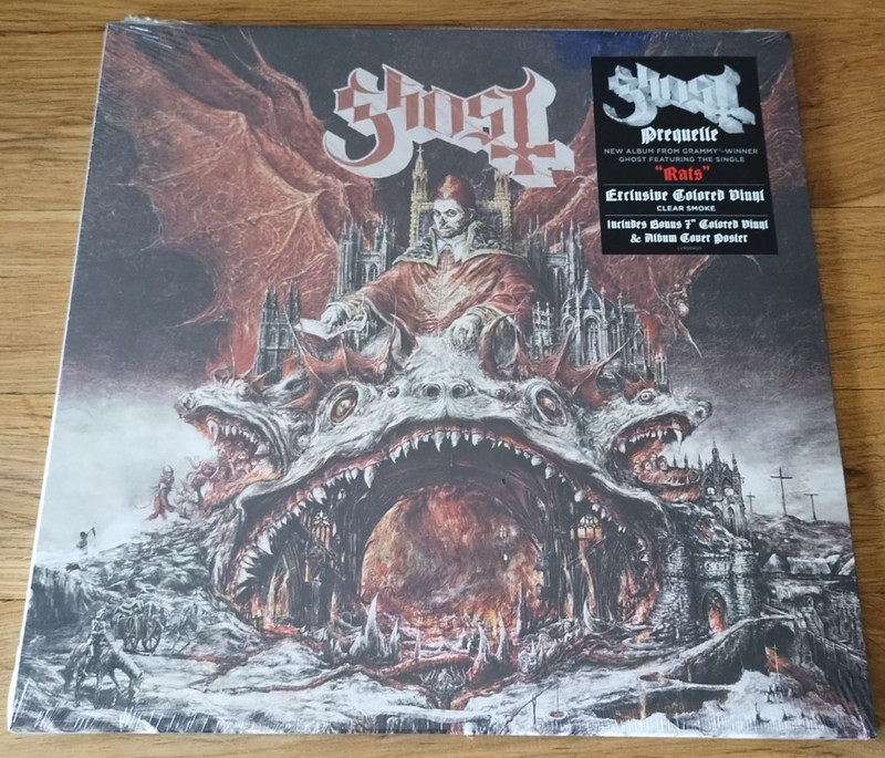 Ghost Prequelle 2018 Deluxe CLEAR SMOKE Vinyl Record LP bonus 7″ NEW SEALED rock