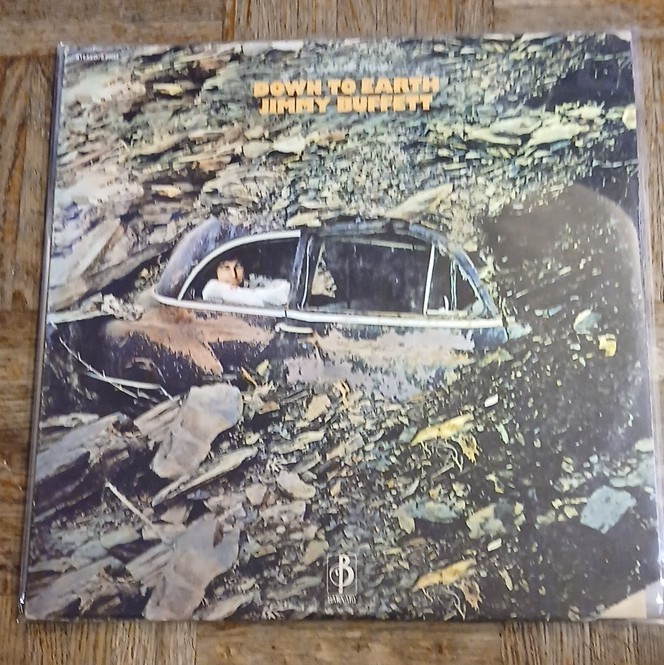 Jimmy Buffett Down to Earth Barnaby Records Black Vinyl LP Rock Cardboard Sleeve
