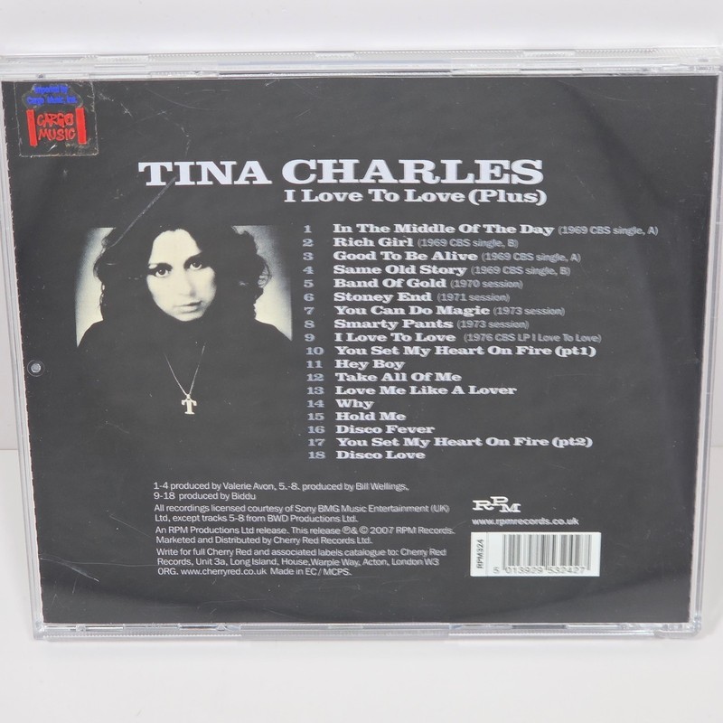 Tina Charles I Love to Love Plus Bonus Tracks CD 2007 UK RPM 1970s Disco Dance gallery