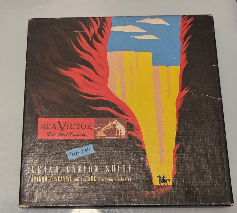 Arturo Toscanini Grofe Grand Canyon Suite 45 Rpm record set RCA red vinyl