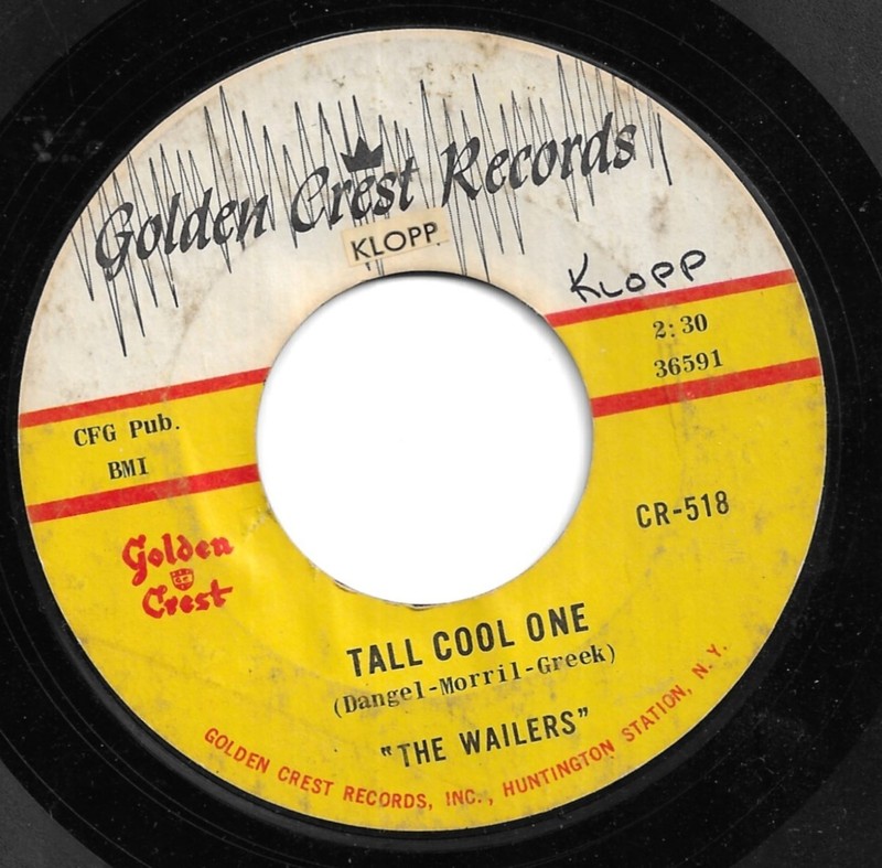 THE WAILERS: TALL COOL ONE / ROAD RUNNER – 1959 GOLDEN CREST INSTR 45 – HEAR!