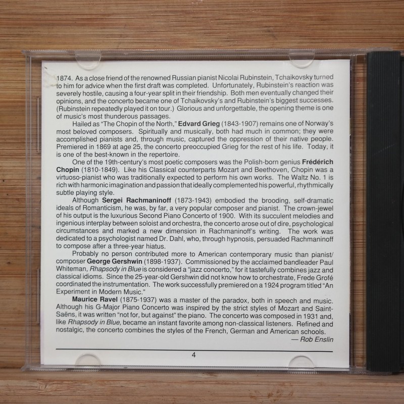 Classical Heritage Piano Masterpieces CD Rachmaninoff Gershwin Ravel gallery