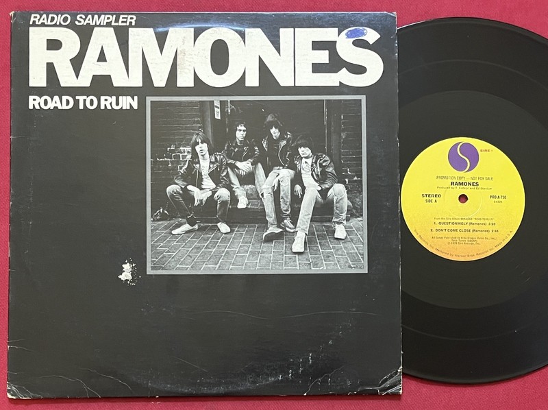 RAMONES~ROAD TO RUIN~RADIO SAMPLER RARE 12″ VINYL (1978) PUNK SIRE PRO-A-756