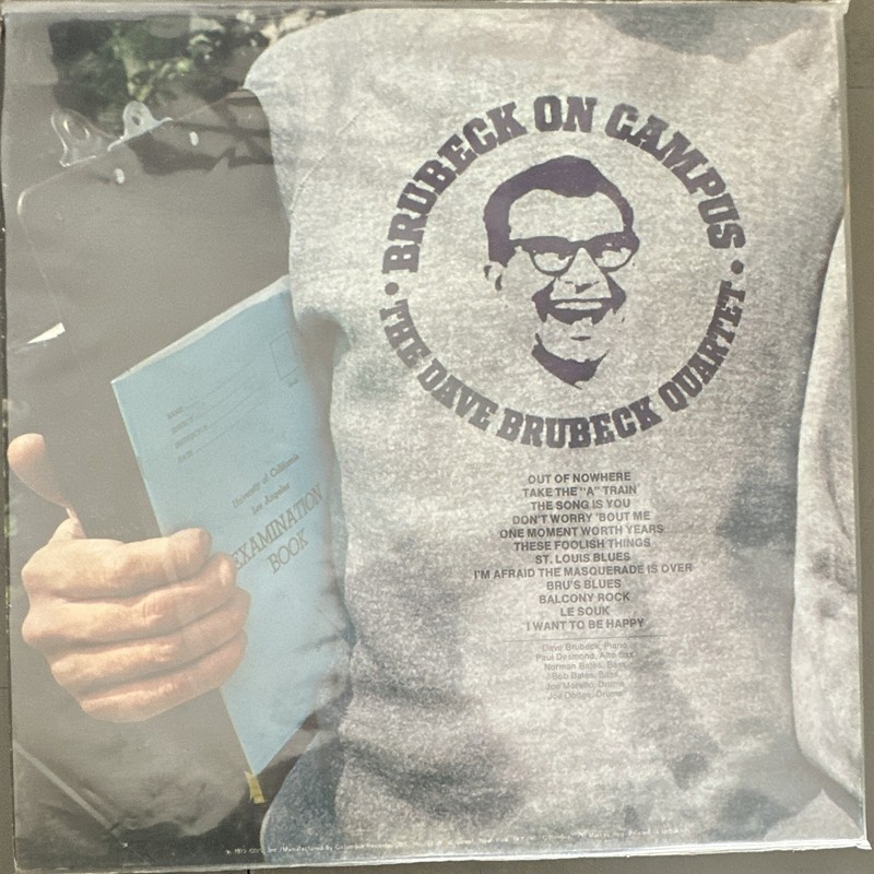 The Dave Brubeck Quartet – Brubeck On Campus, Columbia Jazz 12″ Vinyl LP