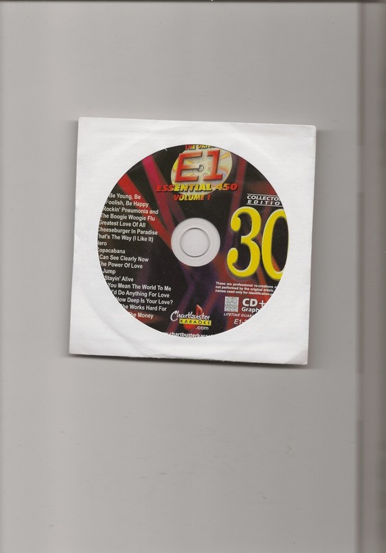 KARAOKE CHARTBUSTER CD+G ESSENTIAL 450 VOL. E-01 DISC 30