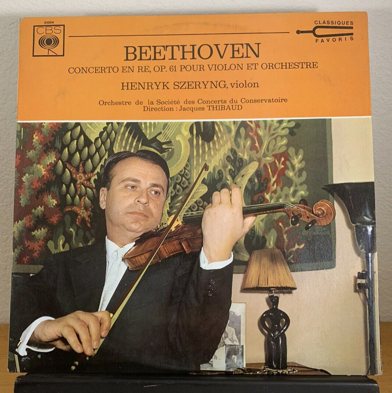 Szeryng Klemperer Beethoven Violin Concerto CBS 51004 LP France 1964 NM Mono