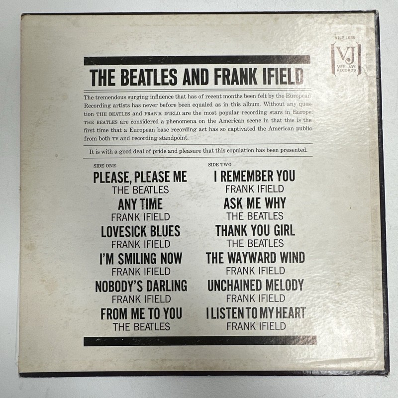 The Beatles&Frank Ifield- Jolly What! Vinyl 12" RARE 1964 Early Pressing Vee-Jay gallery