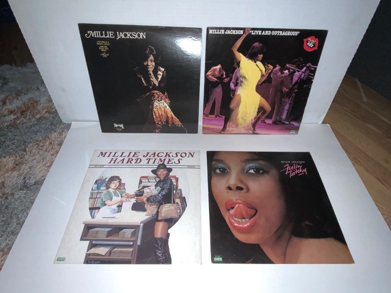 MILLIE JACKSON Lot of LP’s Hard Times Feelin Bitchy Live and Outrageous Self …..