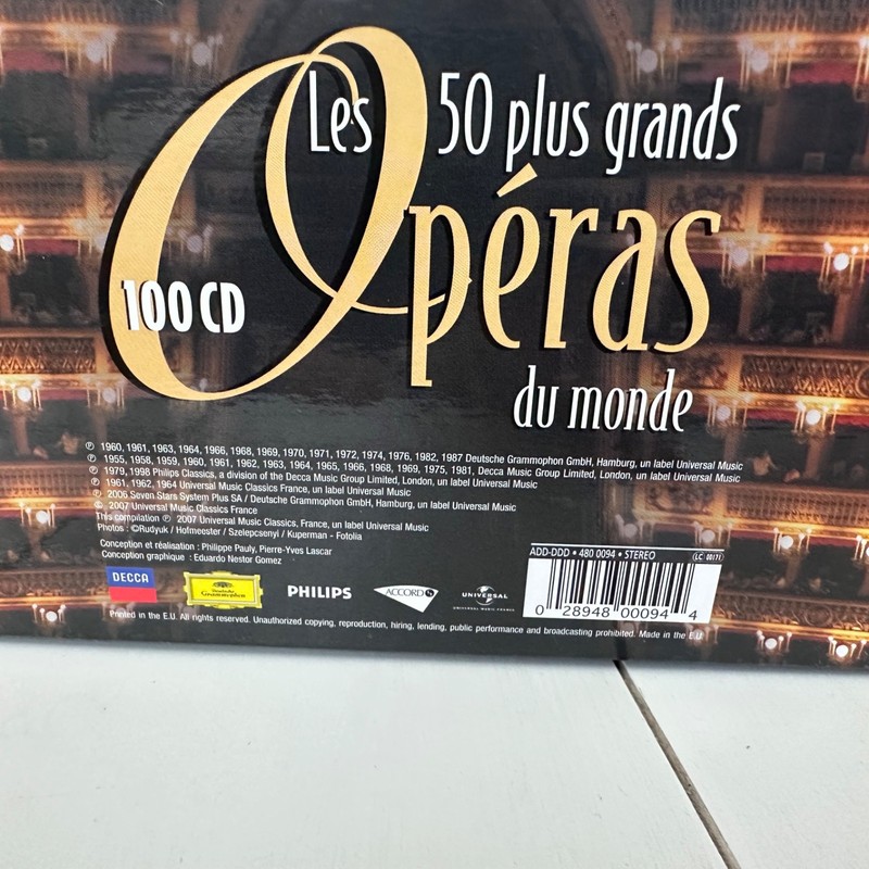 LES 50 PLUS GRANDS OPERAS DU MONDE [DG Decca Philips Accord 100 CD Box Set] NM gallery