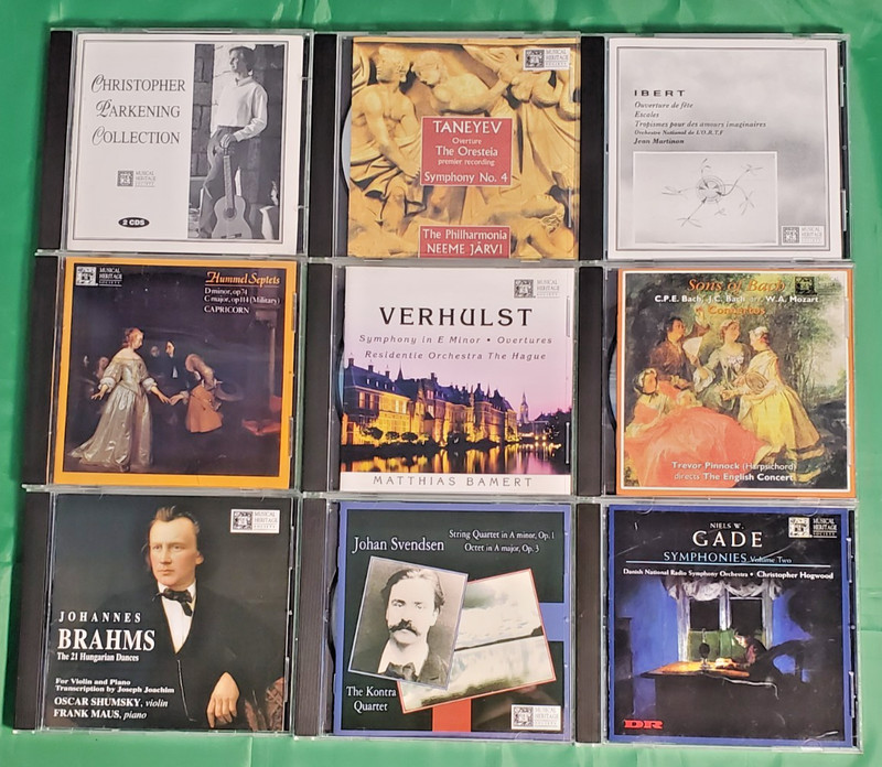 Lot of 10 Classical CD’s (9 cases), Taneyev, Ibert, Hummel, Verhulst, Gade, more