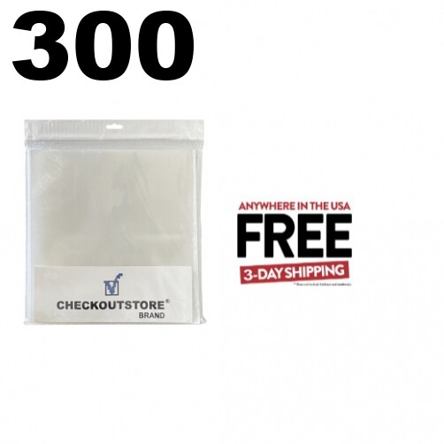 300 COS Clear Plastic CPP for 12″ Vinyl 33 RPM Records (Outer Sleeves) **1-3 DAY