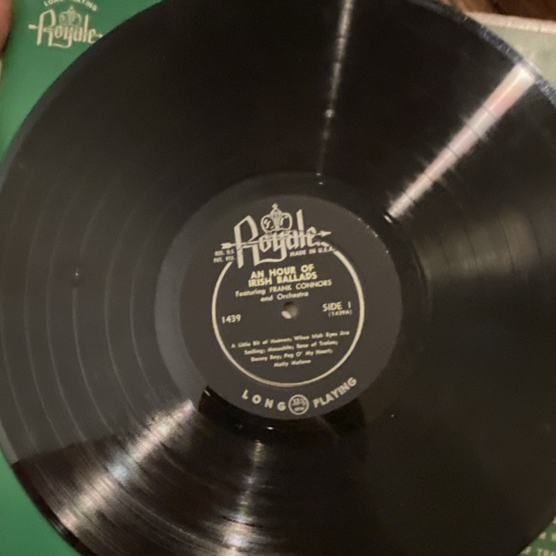 Royale Frank Connors An Hour of Irish Ballads 12″ LP Vinyl 33 RPM Ballads