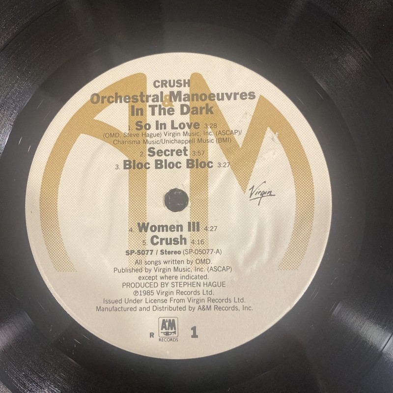 OMD Crush (1985) EX /VG SP 5077 Ultrasonically Cleaned and Play Tested gallery