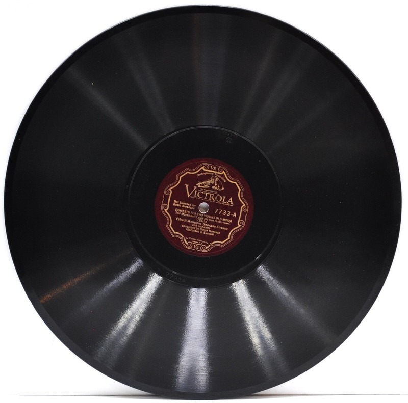 YEHUDI MENUHIN «Concerto For Two Violins in D Minor, 2ND Movement» 78RPM 7733