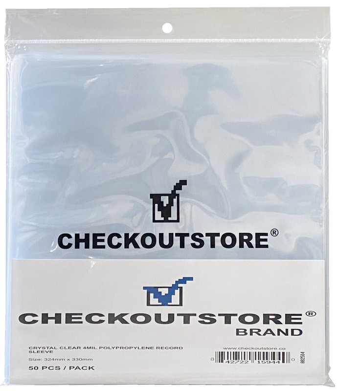 COS Clear Plastic OPP 12″ Vinyl Record Album Covers 4 Mils Outer Sleeves