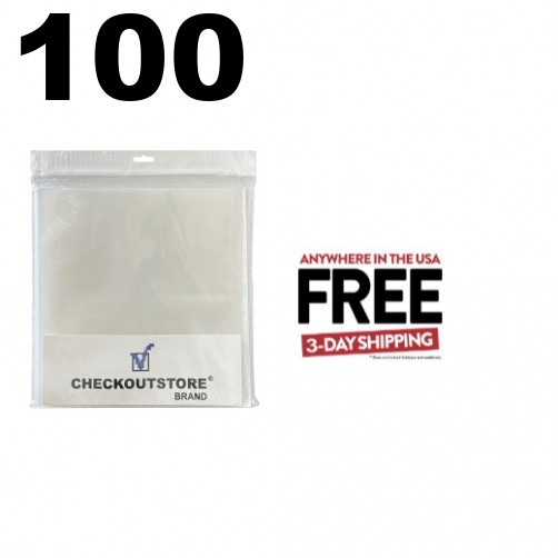 100 COS Clear Plastic CPP for 7″ Vinyl 45 RPM Records (Outer Sleeves) **3 DAY