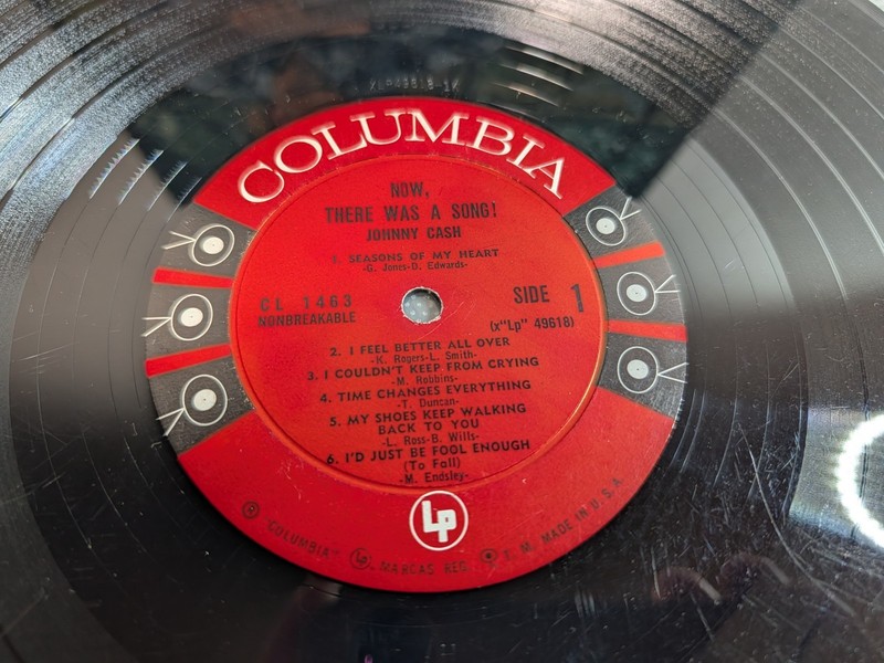 Johnny Cash Now There Was A Song LP Vinyl Record Album 1961 VG/VG Mono gallery