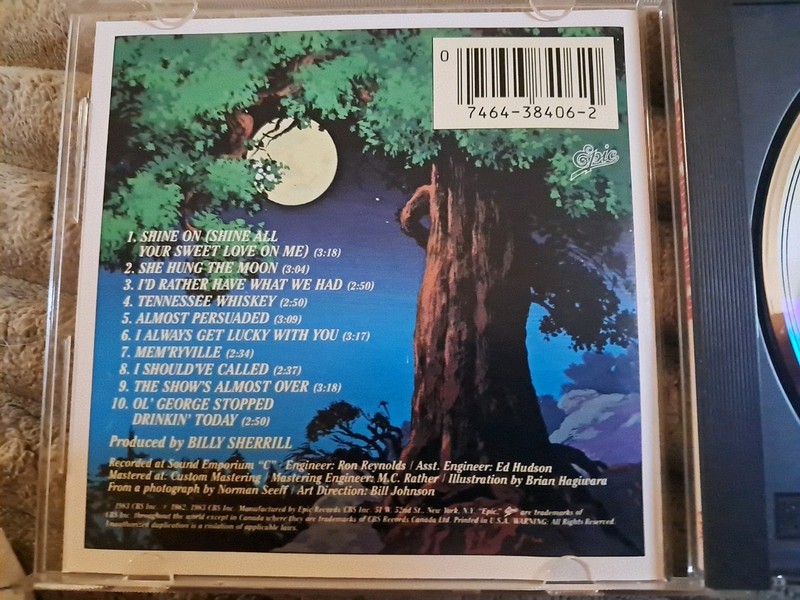 George Jones Shine On CD, 1982, Original Epic 10 Tracks Promo Has Punchole gallery