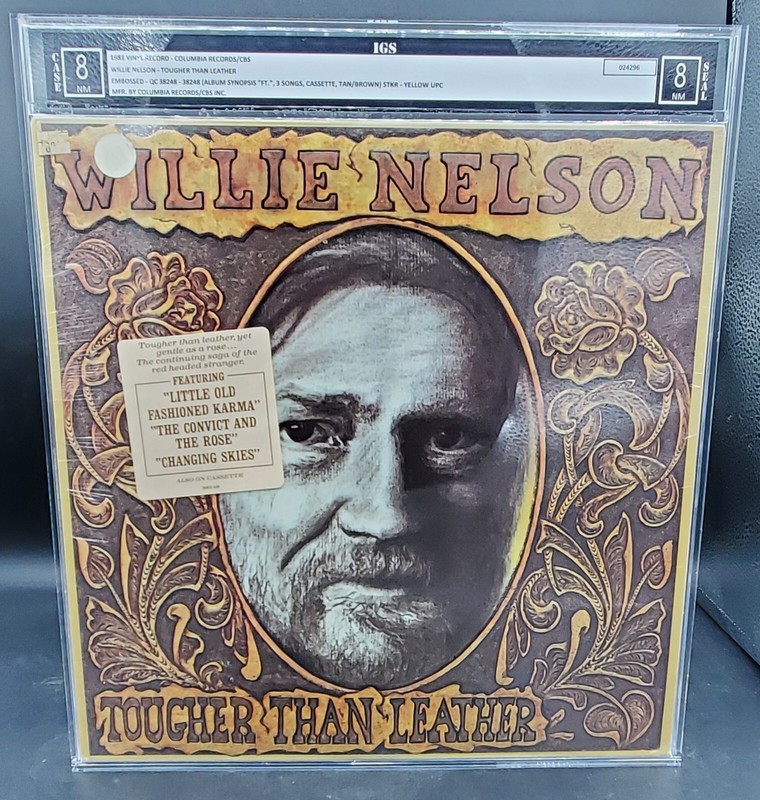 IGS 1983 8-8 WILLIE NELSON TOUGHER THAN LEATHER VINYL GRADED MUSIC IGS AMG VMG
