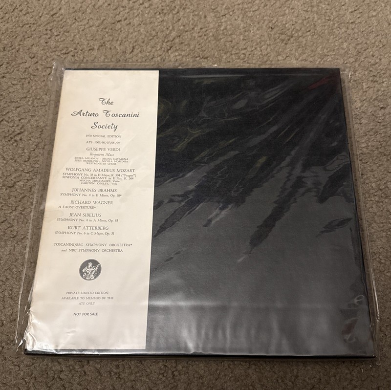 TOSCANINI 1971 Special Edition TOSCANINI SOCIETY 5 LP BOX ATS 1011/12/13/14/15