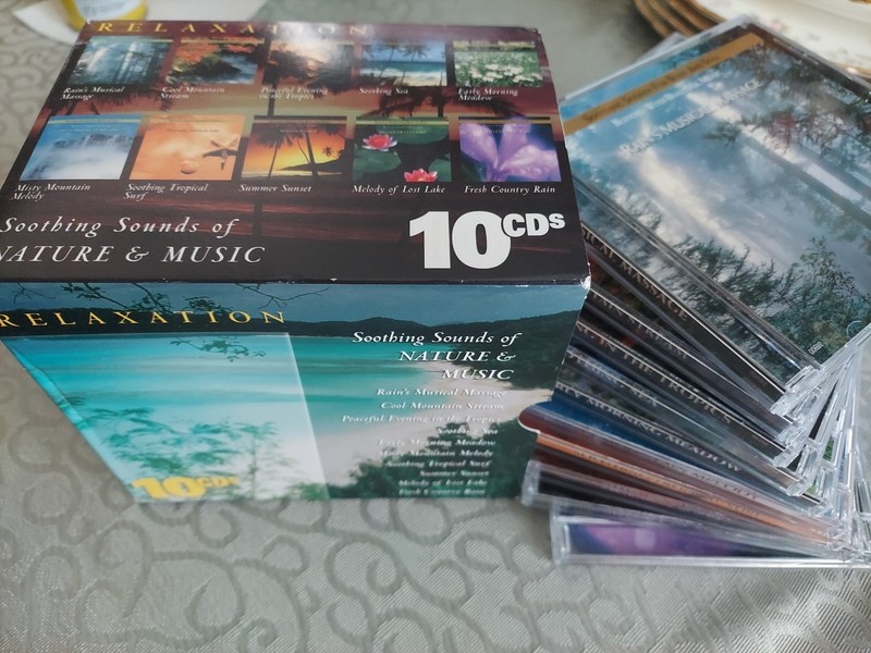 Relaxation Nature’s Soothing Sounds 10 CD Set Bird Sanctuary Ocean Discs Mint VG