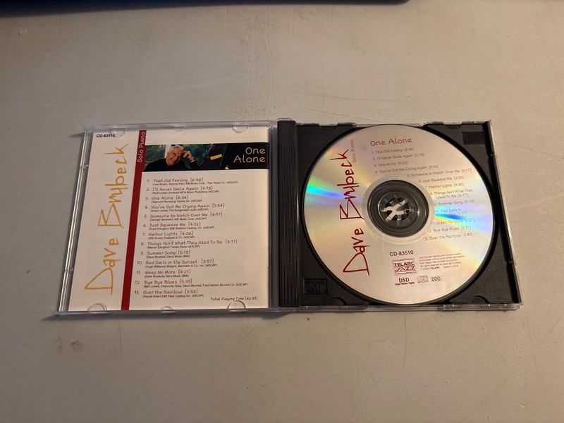 DAVE BRUBECK ONE ALONE SOLO PIANO CD 2000 TELARC JAZZ CD-83510 RARE CLUB EDITION gallery