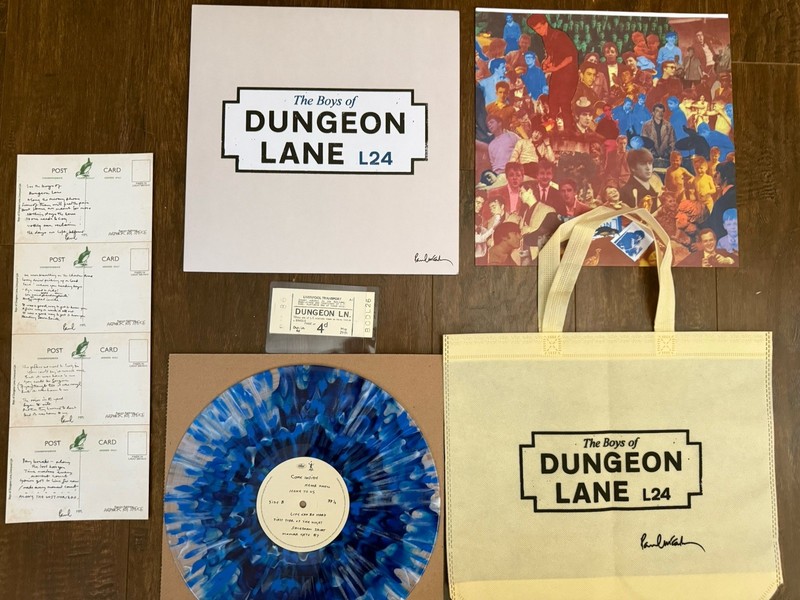 Paul McCartney Boys of Dungeon Blood Records Blue Vinyl Bus Ticket Postcard,Tote