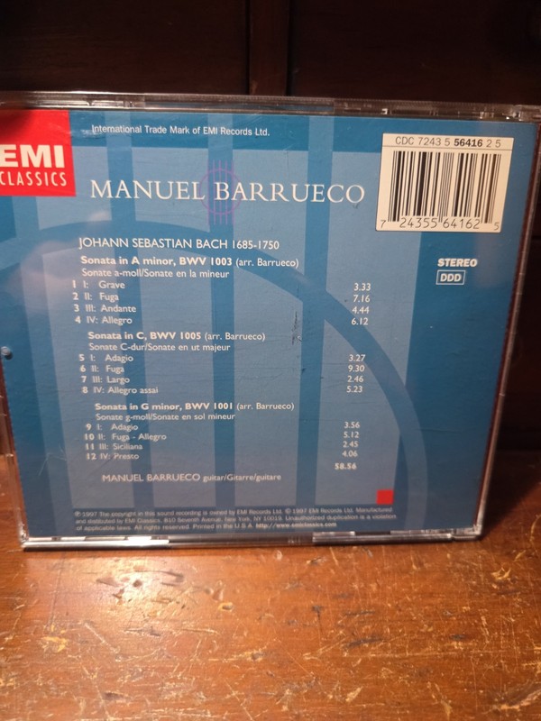 Son Solo Vn 1-3 (Arr for Gtr) by Manuel Barrueco (CD, 1997) gallery