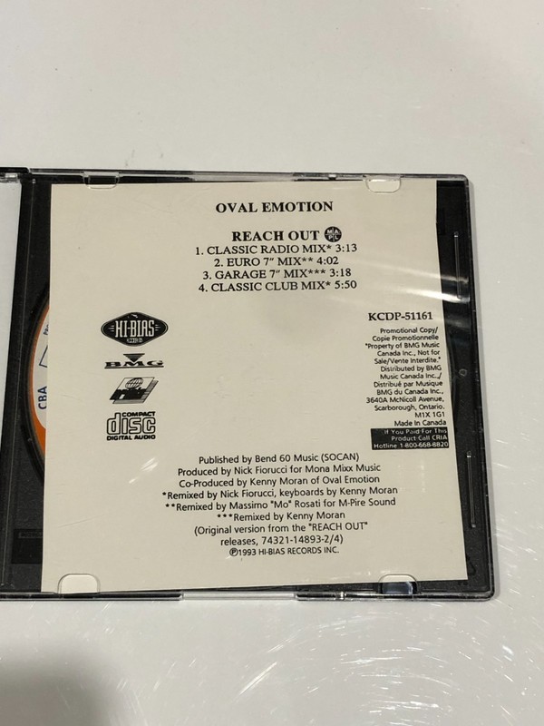 Oval Emotion – Reach Out – Promo DJ CD