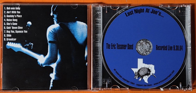 ERIC TESSMER Last Night At Joe's Live Blues CD 2004 Generic Bar Private Press gallery