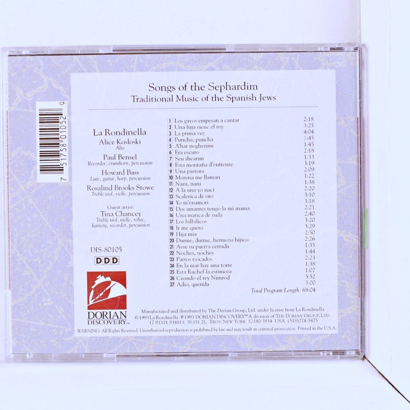La Rondinella - Songs of the Sephardim-Traditional... (CD 1993) gallery