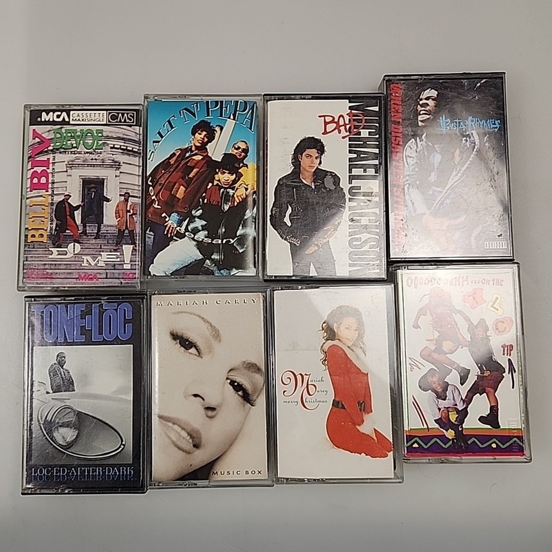 Mix Lot 90s Hip Hop & R&B Cassette Lot 8 Busta Mariah TLC Salt N Pepa Michael