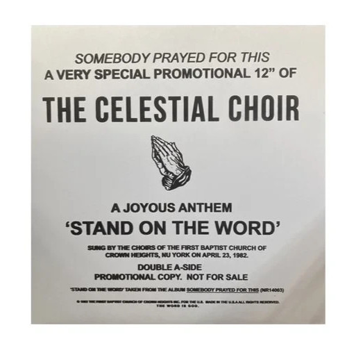 Celestial Choir - 'Stand On The Word' 12"