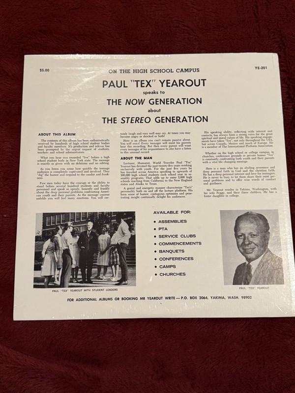 ON THE HIGH SCHOOL CAMPUS PAUL "TEX" YEAROUT SPEAKS ABOUT THE STEREO NEW gallery
