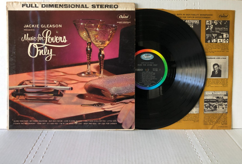 Jackie Gleason MUSIC FOR LOVERS ONLY 1963 Capitol Stereo Scranton VG/VG