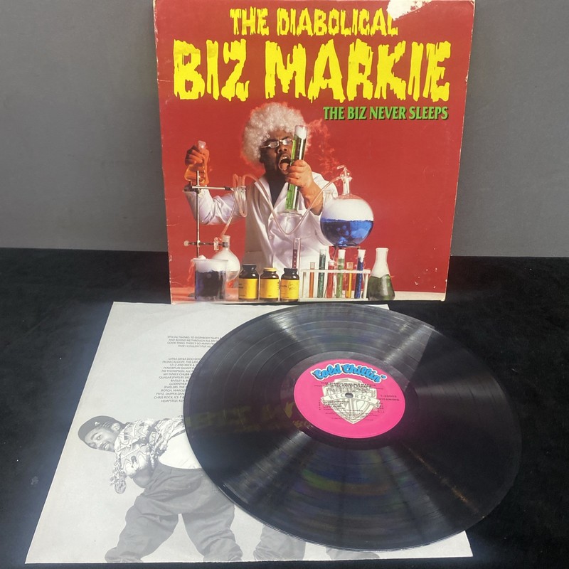 Biz Markie – The Biz Never Sleeps LP ’89 US Cold Chillin G G Light Warp
