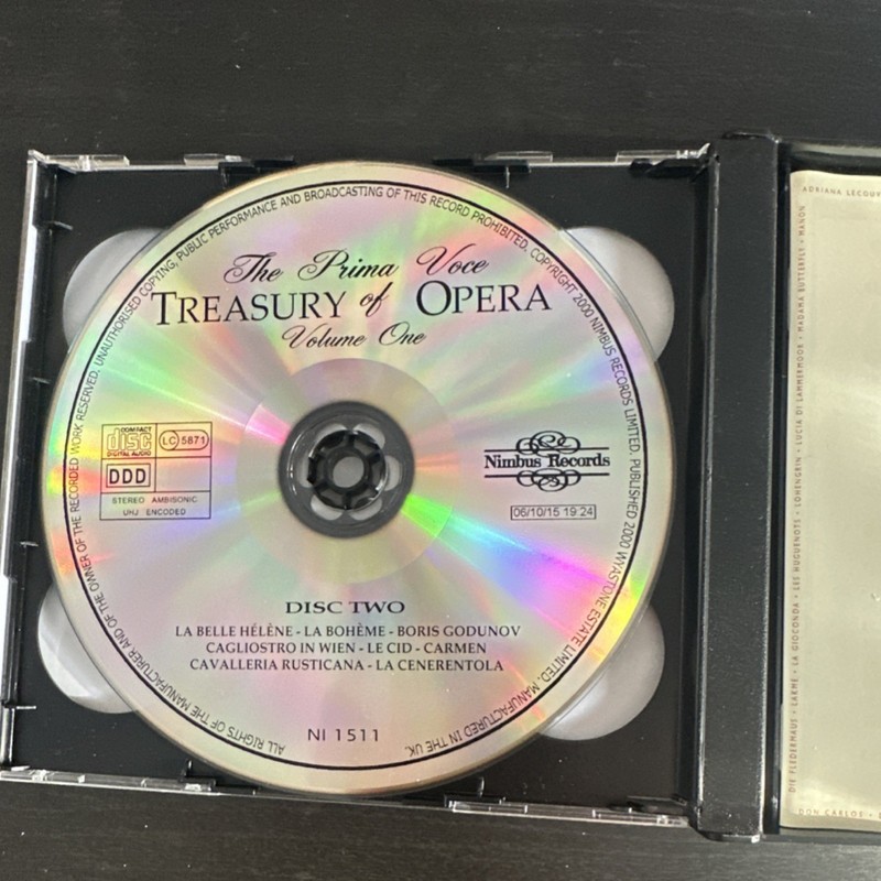 Nimbus Records Prima Voce Treasury of Opera Vol 1 Six CD Box Set Classical 2000 gallery