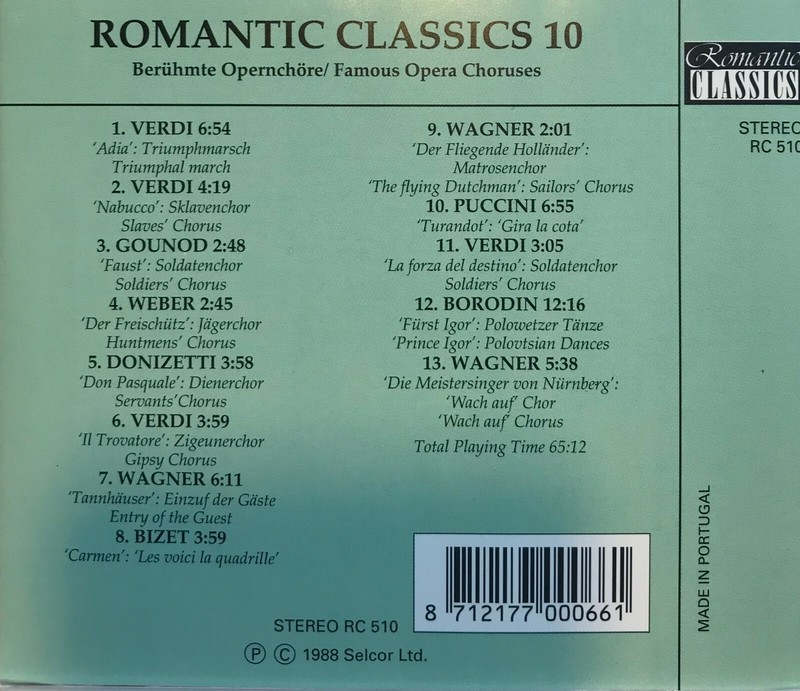 Romantic Classics 10 (CD 1988 Portugal Selcor Ltd) *Very Good* gallery